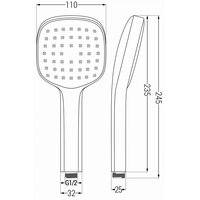 Ruční sprchová hlavice MEXEN R-33 - 1 funkce - 235x110 mm - černá matná, 79533-70