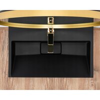 Umyvadlo z litého mramoru MAXMAX Rea GOYA 60 cm - černé matné