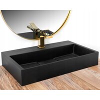Umyvadlo z litého mramoru MAXMAX Rea GOYA 60 cm - černé matné