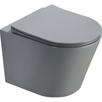 Závěsné WC MEXEN RICO RIMLE  + Duroplast sedátko slim - světle šedé matné, 30724061