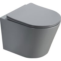 Závěsné WC MEXEN RICO RIMLESS + Duroplast sedátko slim - světle šedé matné, 30724061