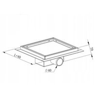 Odtokový sprchový žlab MEXEN FLAT 2v1 - hranatý - 12x12 cm, 1010012