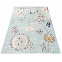 Dětský kusový koberec Happy M VESMÍR - modrý