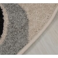 Dětský kulatý koberec Happy M PANDA - bílý