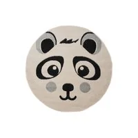 Dětský kulatý koberec Happy M PANDA - bílý