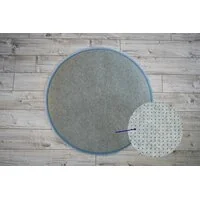 Plyšový kulatý koberec SOFT 90 cm - světle modrý