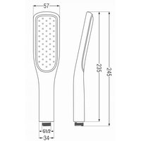 Ruční sprchová hlavice MEXEN R-49 - 1 funkce - 57x235 mm - bílá/zlatá, 79549-25