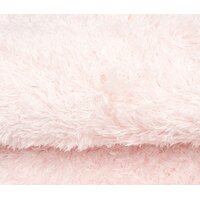 Plyšový kulatý koberec FIREN - růžový