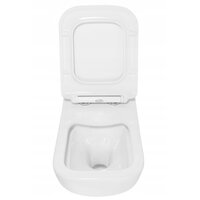 Závěsné WC MAXMAX Rea IVO RIMLESS + Duroplast sedátko flat - bílé