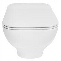 Závěsné WC MAXMAX Rea IVO RIMLESS + Duroplast sedátko flat - bílé