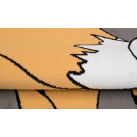 Dětský kusový koberec LUNA Lišky - šedý