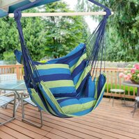 Závěsné houpací křeslo FLAMINGO s polštáři 100x100 cm