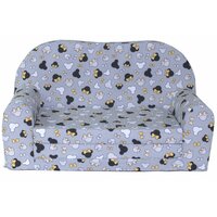 Dětská rozkládací MINI pohovka MYŠKY MINNIE - šedá