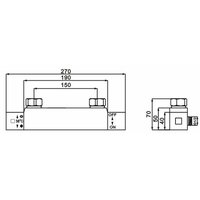 Sestava: Termostatická baterie CUBE + sprchová hlavice PG7 20OX