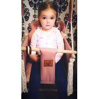 Dětská houpačka VELVET - CAPPUCCINO HNĚDÁ