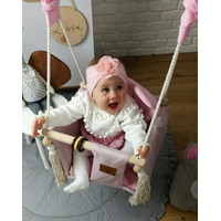 Dětská houpačka VELVET - CAPPUCCINO HNĚDÁ