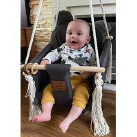 Dětská houpačka VELVET - CAPPUCCINO HNĚDÁ