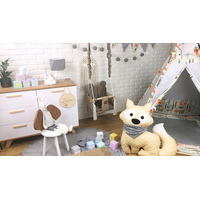 Dětská houpačka VELVET - CAPPUCCINO HNĚDÁ