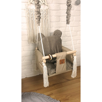 Dětská houpačka VELVET - CAPPUCCINO HNĚDÁ