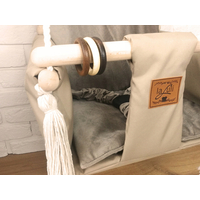 Dětská houpačka VELVET - CAPPUCCINO HNĚDÁ