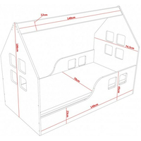 Dětská domečková postel HAPPY HOUSE - Bez motivu - 140x70 cm (12 barev) + matrace ZDARMA