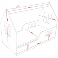 Dětská domečková postel HAPPY HOUSE - Nebe - 140x70 cm (12 barev) + matrace ZDARMA