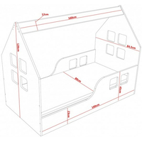 Dětská domečková postel HAPPY HOUSE - Okno 3 - 160x80 cm (12 barev) + matrace ZDARMA