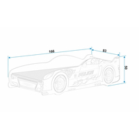 Dětská autopostel CARS POLICEJNÍ HLÍDKA modrá - 160x80 cm