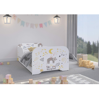 Dětská postel KIM - KOTĚ VE HVĚZDÁCH 140x70 cm + MATRACE