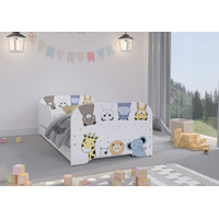 Dětská postel KIM - MINI ZOO 140x70 cm + MATRACE