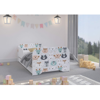 Dětská postel KIM - SPÍCÍ ZVÍŘÁTKA 140x70 cm + MATRACE