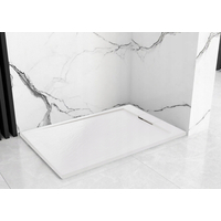 Sprchová vanička MAXMAX Rea GRAND 80x100 cm - imitace kamene - bílá