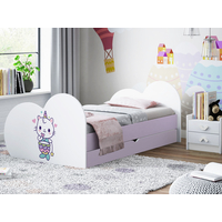 Dětská postel KITTY JEDNOROŽEC 160x80 cm, se šuplíkem (11 barev) + matrace ZDARMA