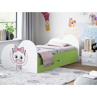 Dětská postel KOŤÁTKO 160x80 cm, se šuplíkem (11 barev) + matrace ZDARMA