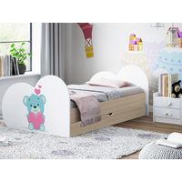Dětská postel MEDVÍDEK 160x80 cm, se šuplíkem (11 barev) + matrace ZDARMA