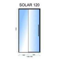 Sprchové dveře MAXMAX Rea SOLAR 120 cm - zlaté