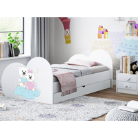 Dětská postel ZAMILOVANÍ MEDVÍDCI 160x80 cm, se šuplíkem (11 barev) + matrace ZDARMA