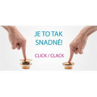 Umyvadlový mosazný sifon s click/clack zátkou MAXMAX Rea - zlatý matný