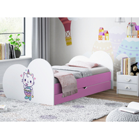 Dětská postel KITTY JEDNOROŽEC 180x90 cm, se šuplíkem (11 barev) + matrace ZDARMA