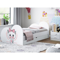 Dětská postel KOŤÁTKO 180x90 cm, se šuplíkem (11 barev) + matrace ZDARMA