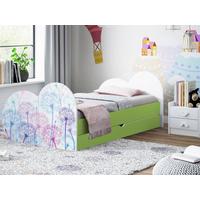Dětská postel PAMPELIŠKA 180x90 cm, se šuplíkem (11 barev) + matrace ZDARMA