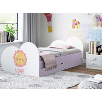 Dětská postel SLUNÍČKO 180x90 cm, se šuplíkem (11 barev) + matrace ZDARMA