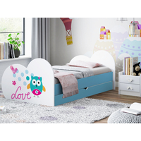 Dětská postel SOVIČKA 180x90 cm, se šuplíkem (11 barev) + matrace ZDARMA