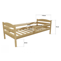 Dětská postel z MASIVU 200x90cm bez šuplíku - DP017