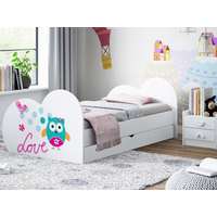Dětská postel SOVIČKA 190x90 cm, se šuplíkem (11 barev) + matrace ZDARMA