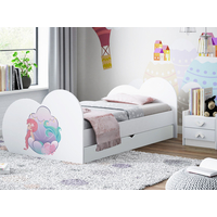 Dětská postel MOŘSKÁ VÍLA 200x90 cm, se šuplíkem (11 barev) + matrace ZDARMA