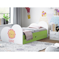 Dětská postel SLUNÍČKO 200x90 cm, se šuplíkem (11 barev) + matrace ZDARMA