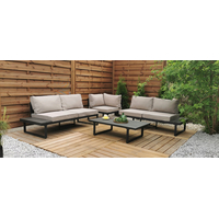 Zahradní sestava nábytku VENTURA pro 5 osob - světle šedá