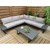 Zahradní sestava nábytku VENTURA pro 5 osob - světle šedá