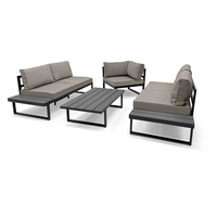 Zahradní sestava nábytku VENTURA pro 5 osob - světle šedá